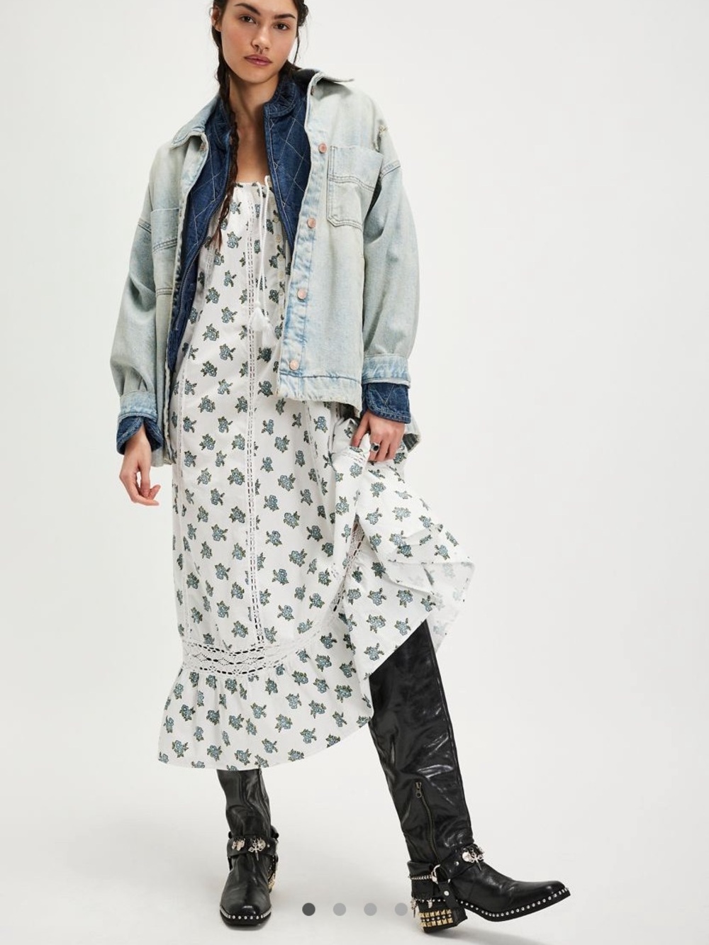 Spell Fable Block Printed Midi Dress